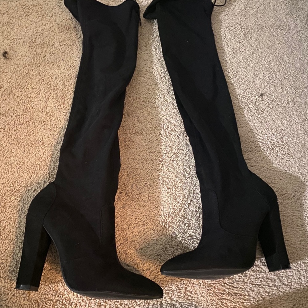 Black Knee High Boots